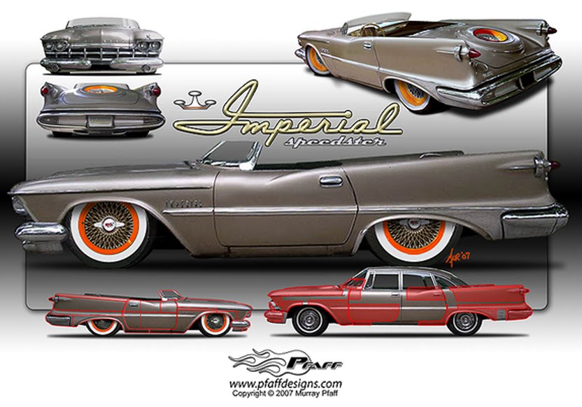 show cars and hot rods the Imperial Speedster is his latest creation